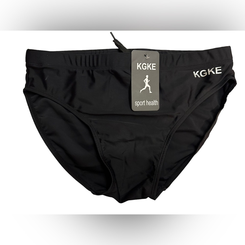 KGKE men’s sports competition swim bottoms drawstring waist size small NWT